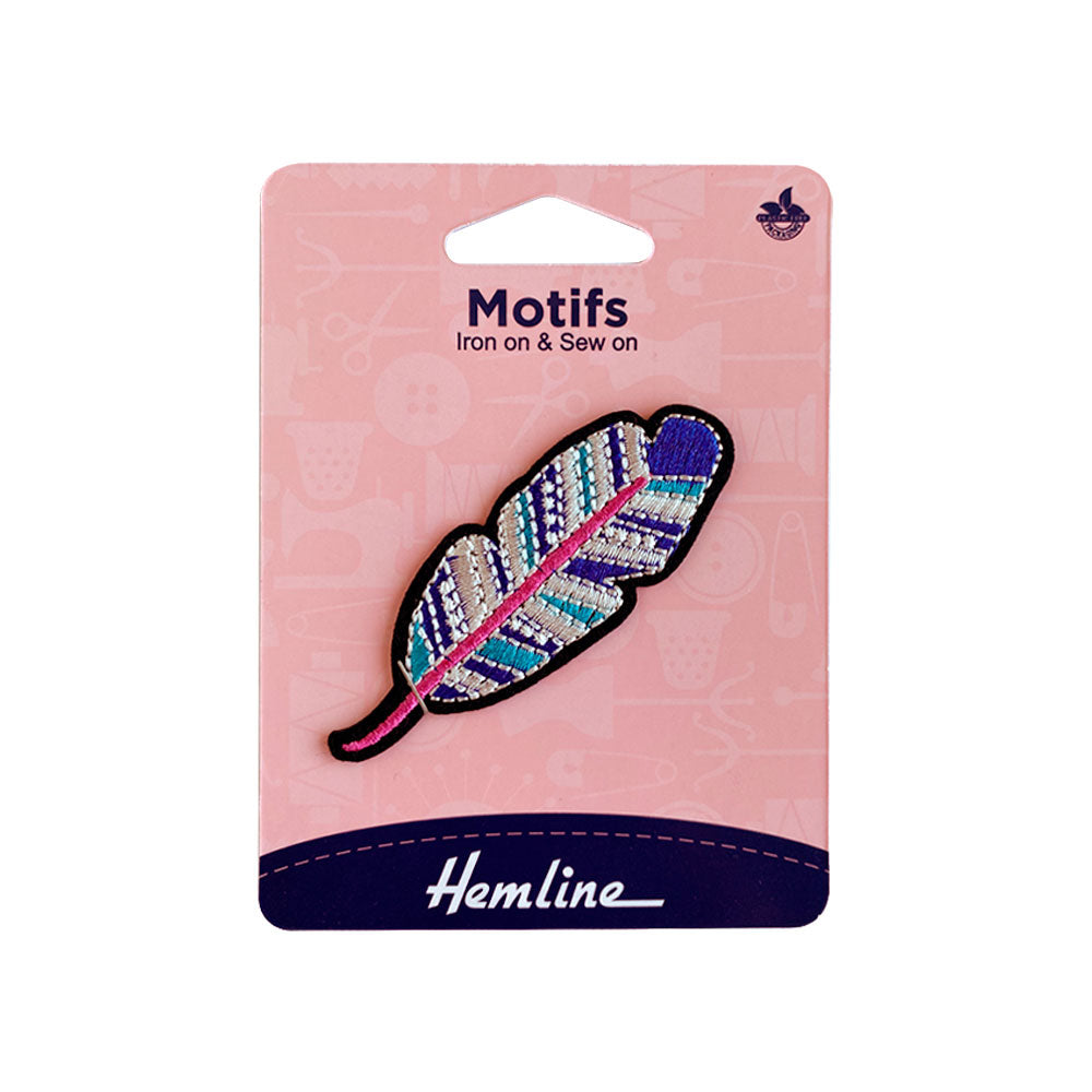 Parche Iron-On Pluma 2.8x7.5 CM