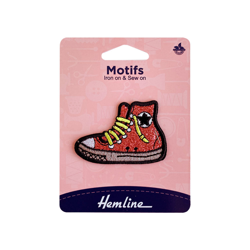 Parche Iron-On Zapatilla Glitter 5.7x4 CM