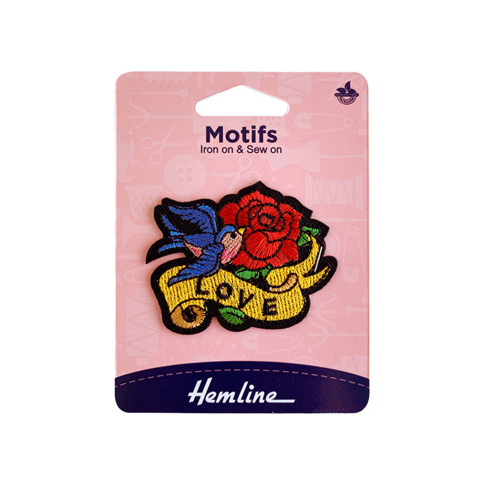 Parche Iron-On Love Tattoo 6.3x5 CM