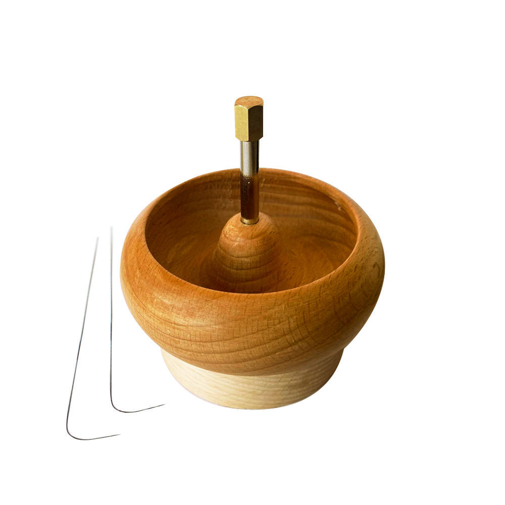 Enhebrador Giratorio de Mostacillas Madera - Revesderecho