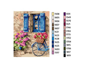 Kit de Esterilla para Bordar Bicicleta y Flores 24x30 Ariadna
