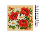 Kit de Esterilla para Bordar Flores 15x15 Ariadna