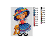 Kit de Esterilla para Bordar Niña 15x20 Ariadna