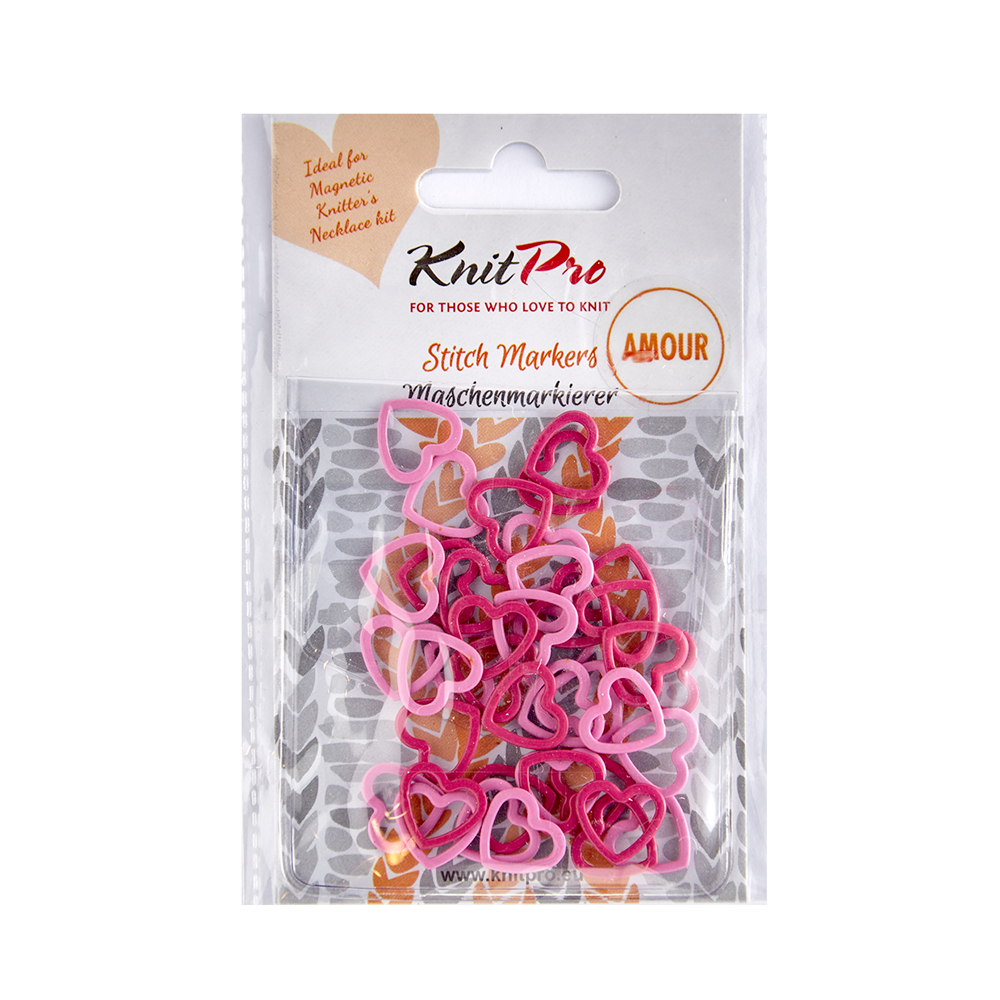 Marcadores de Puntos Amour Met&aacute;licos 40 un Knit Pro