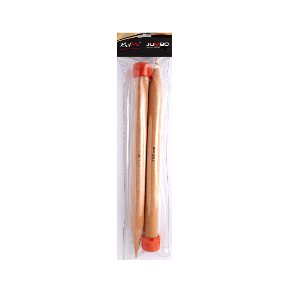 Palillo Recto 40 cm Jumbo Birch Knit Pro