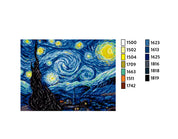 Kit de Esterilla para Bordar Starry Night Van Gogh 30x40 Ariadna